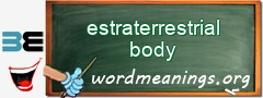 WordMeaning blackboard for estraterrestrial body